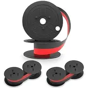 (3, Black and Red) - "Package of Three" Sharp EL-1197PIII Calculator Ribbon, Black and Red, Compatible