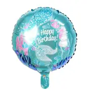 Mermaid Tail Round Foil Helium Quality Balloon 45cm Girls Party Decoration