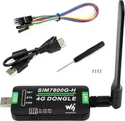 SIM7600G-H 4G DONGLE with Antenna, Industrial Grade 4G USB/UART, Communication and GNSS Positioning Support PC/Raspberry Pi/Drone/Industrial Computer, Support Global Band