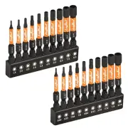Impact Hex Head Allen Wrench Drill Bit Set 20Pcs Metric SAE 1/4 Hex Shank S2 Ste