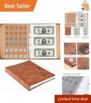 Luxury Coin Album with 150 Pockets - Perfect Gift for Collectors and Enthusiasts