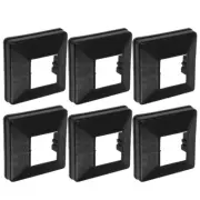 6 Pcs Black Foot Cover Railing Decorative Square Stair Posts Deck Shoe