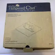 Pampered Chef Grill Press New In Box! # 2875 Enamel-Coated Cast-Iron