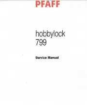 Pfaff Hobbylock Model 799 Serger Overlock Service Repair Manual Book How To Time