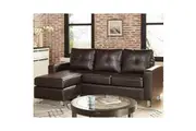 Sarantino Corner Sofa Couch with Chaise - Brown
