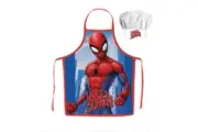 Spiderman Web Kids Apron and Chef's Hat Set
