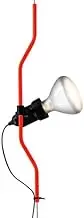 Flos Parentesi Dimmer Element Supplement for Parentesi Lamp, Consists of Metal Arc, Lamp Holder and Cable with Switch, Dimmable Version, Colour Red