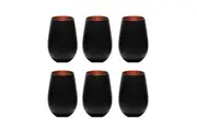 Stolzle Olympic Tumbler 465ml Set of 6 Matt Black and Bronze