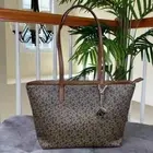DKNY ~ Bryant Large Tote ~ Mocha Logo Vicuna Gold ~ NWT!