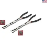 2 Pc Alloy Steel Snap Ring Pliers Set Internal External Compact Hand Tools