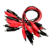 YFFSFDC Tester Wire 50cm 2 Colors 5 Pieces Alligator Clip Double End Electrical