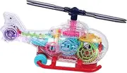 ERINGOGO Electric Airplane with Transparent Helicopter Model for Birthday Christmas Encourages Hand Eye Coordination Interactive Play
