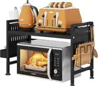 Extendable Microwave Stand 2 Tier Microwave Shelf with Cutting Boards Stand for