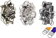 [YKHNIS] 30 PCS Metal Tail Clip Key Rings Sets for Keychain,Key Fob Hardware Sets,12mm / 26.5mm (3 Colors) for Keychain, Lanyard, Chain Making Supplies