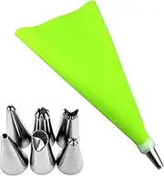 Cake Piping Kit - Reusable Icing Piping Kit, Reusable Piping Bags Icing Bag, 10 Frosting Nozzles for Cake Decorating, Cake Decorating Supplies Kit with 2 Silicone Icing Piping Cream Pastry Bag
