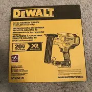 Dewalt 20 V Max* Xr 18 Gauge Narrow Crown Stapler - Tool Only New In Sealed Box