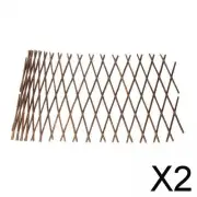 2X Expanding Bamboo Wooden Garden Fencing Trellis Plant Lattice for Dogs Pets