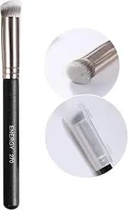 ENERGY Under Eye Concealer Brush Small Foundation Brush for Liquid Cream Powder Makeup Blending Concealing Setting Soft Dense Vegan Full Coverage Face Makeup Brush with Case