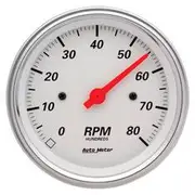 Autometer Arctic White Tachometer In Dash - 8,000 RPM, 3 3/8 Inch, AU1390