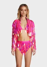 [Daisy Shock] Pink Angel Dust Sequin Jacket