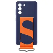 Samsung Galaxy S21 FE 5G Silicone Cover with Strap Navy