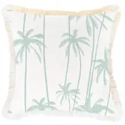 Cushion Cover-Coastal Fringe-Tall Palms Mint-45cm x 45cm