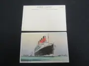 Cunard White Star Aquitania with Tugboat & Biplane Post Card yu5