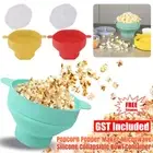 Popcorn Popper Maker Microwave Silicone Collapsible Bowl Container w/Lid Kitchen