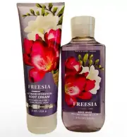 Bath and Body Works Freesia Body Wash and Cream