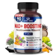 NAD+ Supplement with Nicotinamide Riboside NR Trans Resveratrol Quercetin - S...