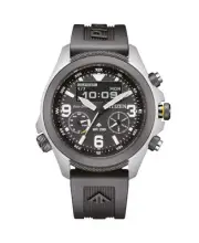 CITIZEN Men Digital Eco-Drive Casual Watch Classic Dress Silver color Dial Water