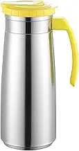 STARTIST Water Bottle Stainless Steel Jug Carafes Drinkware Sealed Lid Reusable with Handle Water Pitcher Cold Water Kettle for Beverage Juice, Yellow