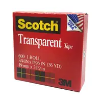 在飛比找蝦皮商城優惠-3M Scotch® 透明膠帶 19mmX32.9m / 個