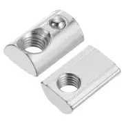 M8 t Spring Nut, 10 Pcs 4545 Series Half Round Roll in Spring with Slot 10mm