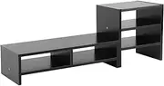 Computer Monitor Riser Stand with 3 Tier Shelf Durable Density Board Ergonomic Space Saving Storage Organizer for Desktop Home Office (Density board 2)