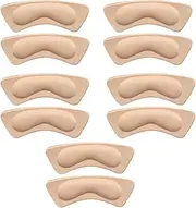 Tadill 10Pcs Heel Pads,Heel Insoles,for Boots High Heels Leather Shoes, Beige, Style B