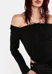 Send Him Away Off Shoulder Top