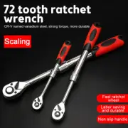 1/4" 3/8" 1/2" Drive Ratchet Socket Wrench Handle 72 Tooth Quick-Release Spanner