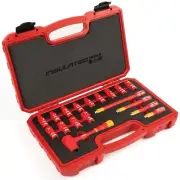 Titan 66100 18 Piece 1/4" Drive VDE Insulated Socket Set EV Vehicle Ready
