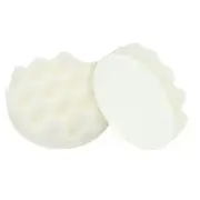 2pcs Buffing Sponge Pads 4" Polishing Wheel Waffle Finishing Grip Pad, White
