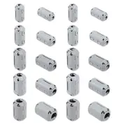 Ferrite Cores Ring 3.5mm 5mm 7mm 9mm 13mm RFI EMI Noise Cable Clip Grey 20pcs