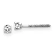 14kw .15ct SI3 G I Diamond Stud Thread on/off Post Earrings
