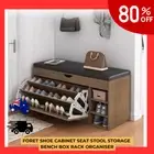 Foret Shoe Cabinet Seat Stool Storage Bench Box Rack Organiser