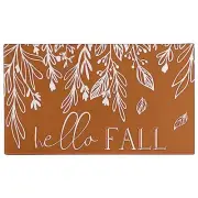 Fall Door Mat, Pumpkin Leaf Welcome Mat for Front Door, Thanksgiving Fall Hello