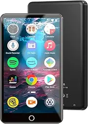 96GB MP3 Player with Bluetooth and WiFi, 4.02" IPS Touchscreen HiFi Sound Music Player with Spotify, Audible, Amazon Music, Deezer, Android Mp4 Mp3 Player with Speaker, MP3 Player for Kids