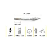 Tridon Glow Plug for Nissan Patrol MK MQ GQ K160 W160 Urvan E23 2.2L 3.3L