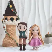 Finished Product: Tangle Characters, Rapunzel and Flynn Rider Doll Stuffed
