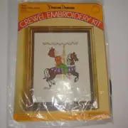 Crewel Embroidery Kit Pauline Denham #6051 Ride Ride Ride Merry Go Round