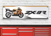 BR492B KAWASAKI ZX9R ORANGE INSPIRED WORKSHOP FLEXIBLE BANNER SIGN