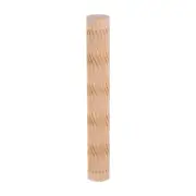 Wood Clay Roller Wave Texture Rolling Emboss Beech 15cm x 2cm